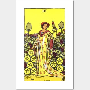 Nine of Pentacles Tarot Posters and Art